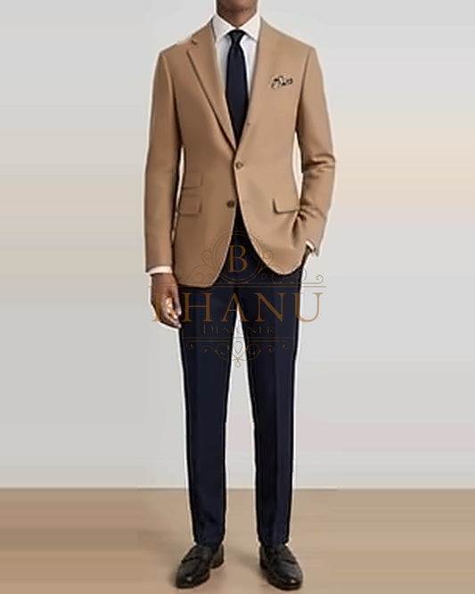 Plain Blazer - Camel