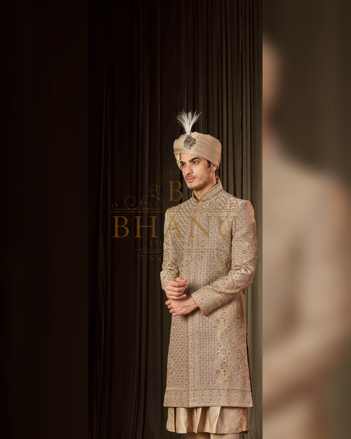 Sherwani with hand work