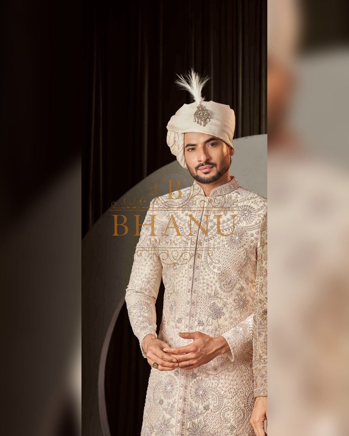 Sherwani with hand work
