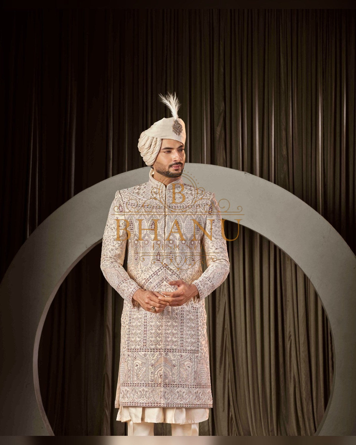 Sherwani with hand work