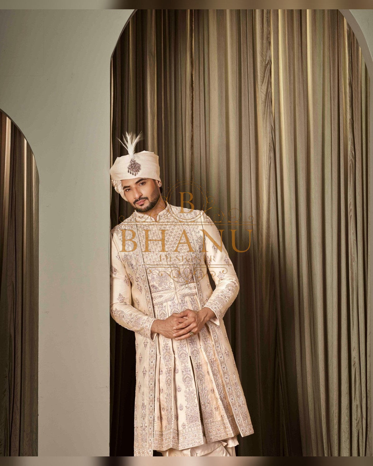 Sherwani with hand work
