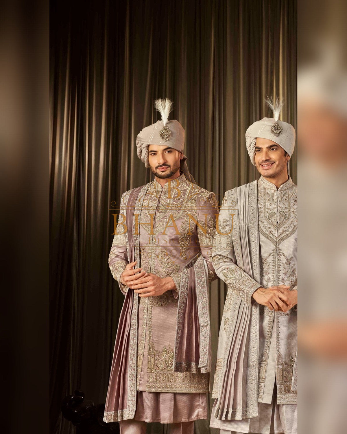 Sherwani with dense hand work