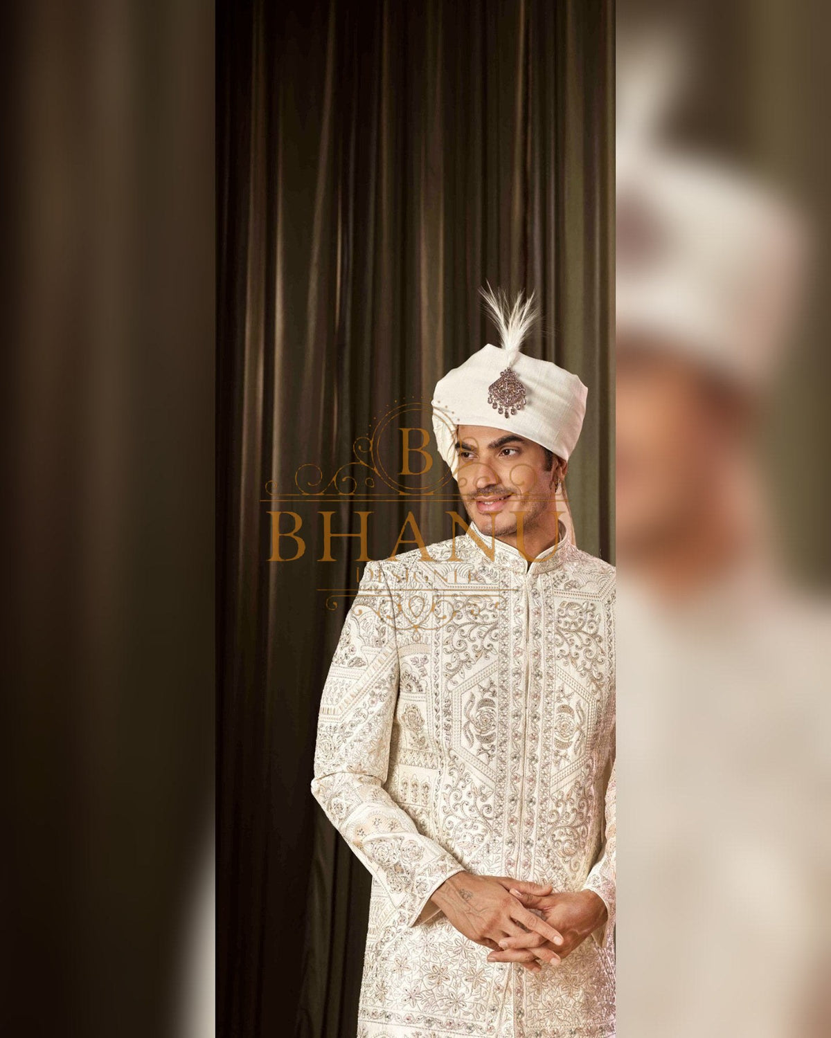 Sherwani with hand work