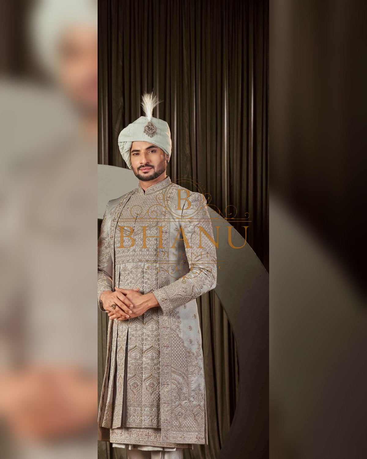 Sherwani with hand work