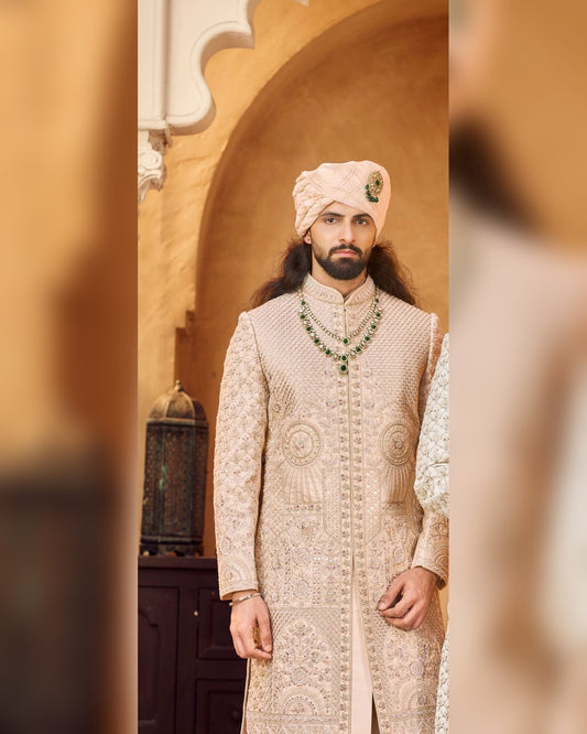 Rajwadi Sherwani with hand work