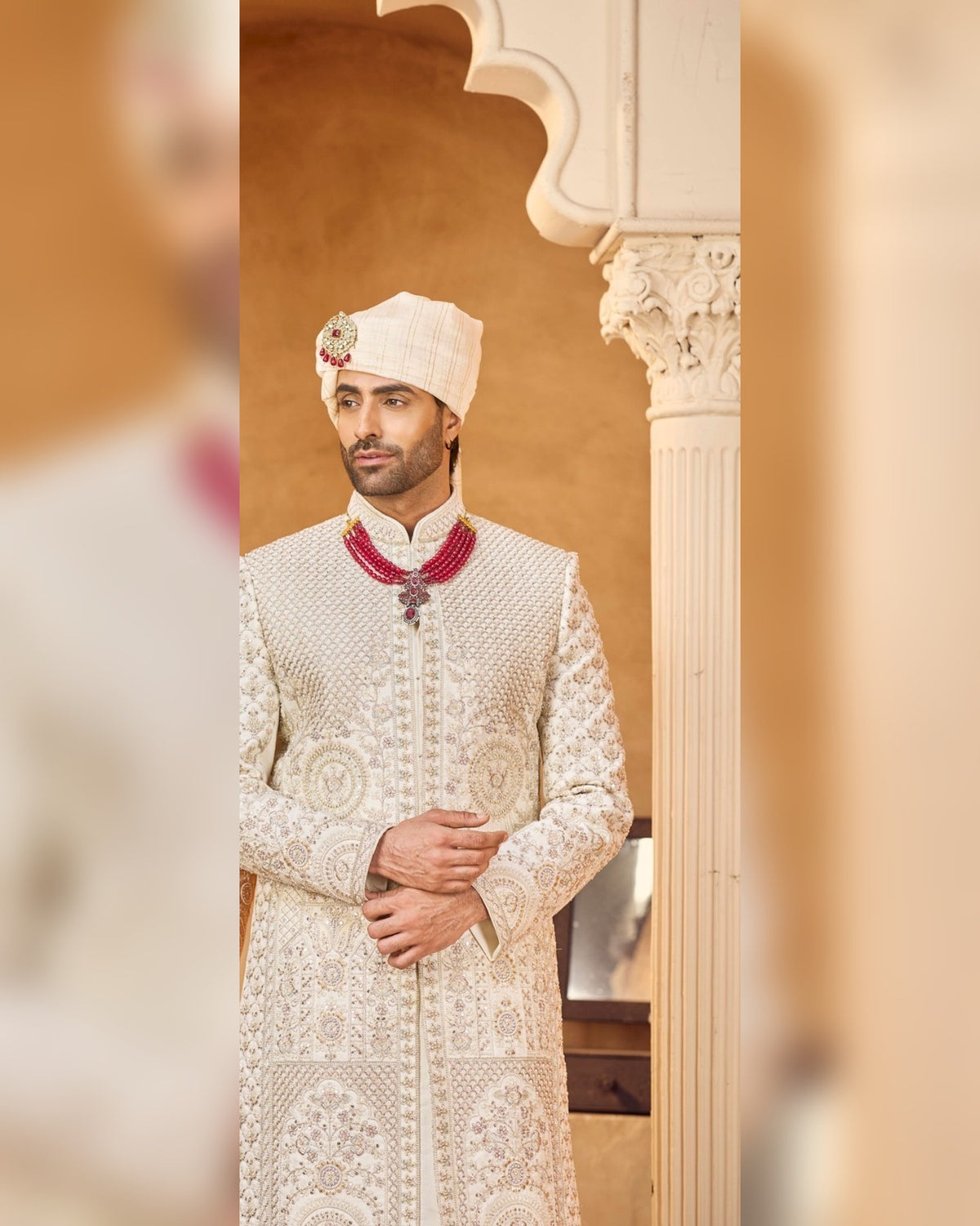 Rajwadi Sherwani with hand work
