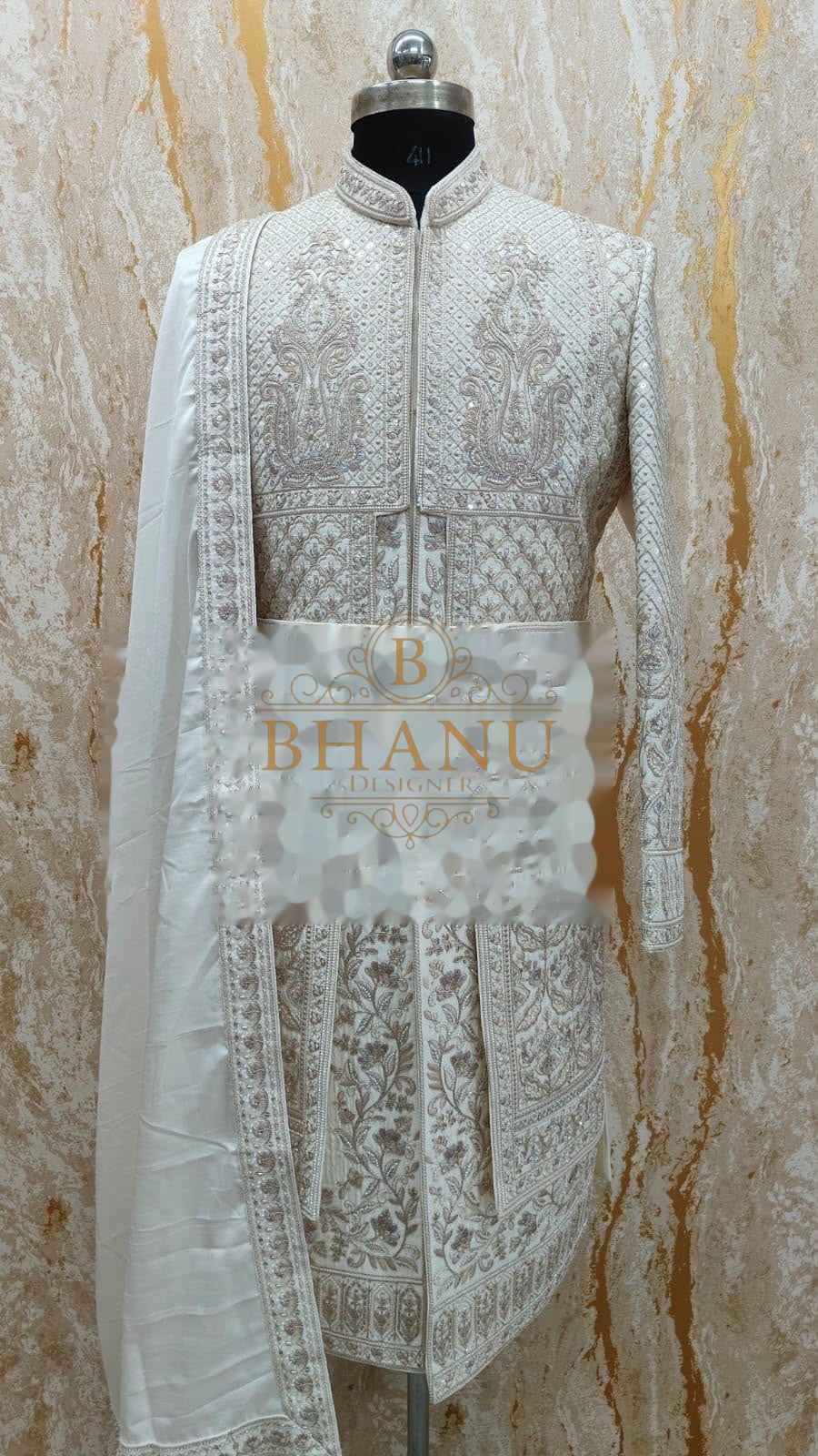 Design 806, a sherwani made to order by Bhanu Designer