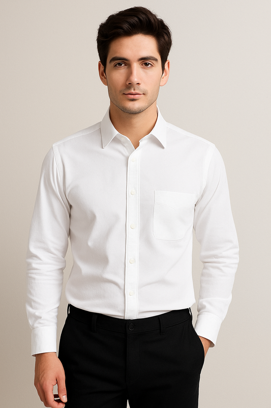 Timeless White Giza Cotton Shirt