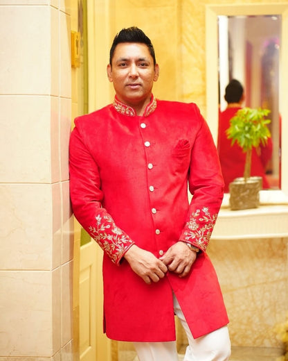 Classic Red Indo-Western