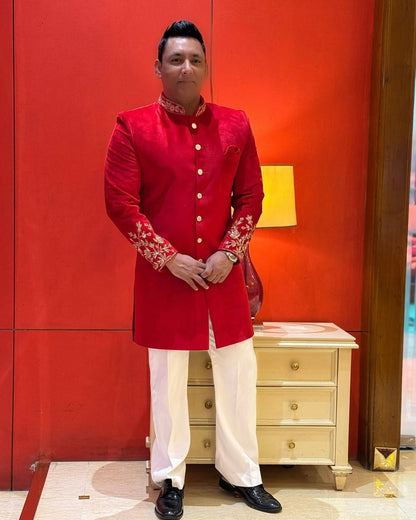 Classic Red Indo-Western