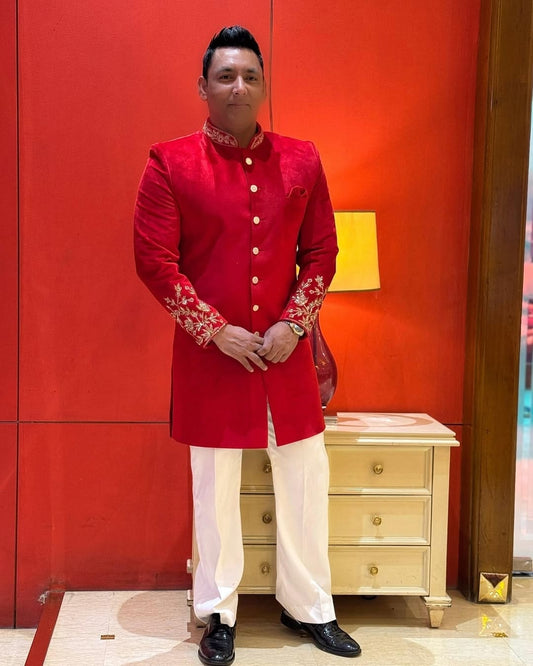 Classic Red Indo-Western