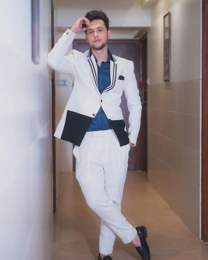 Ivory Tuxedo with Black Contrast