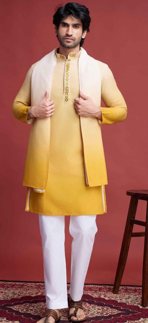 Elegant Rayon Kurta Dupatta Set for Men