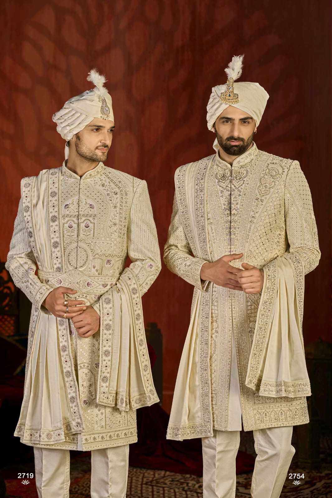 Majestic Embroidered Sherwanis for Groom