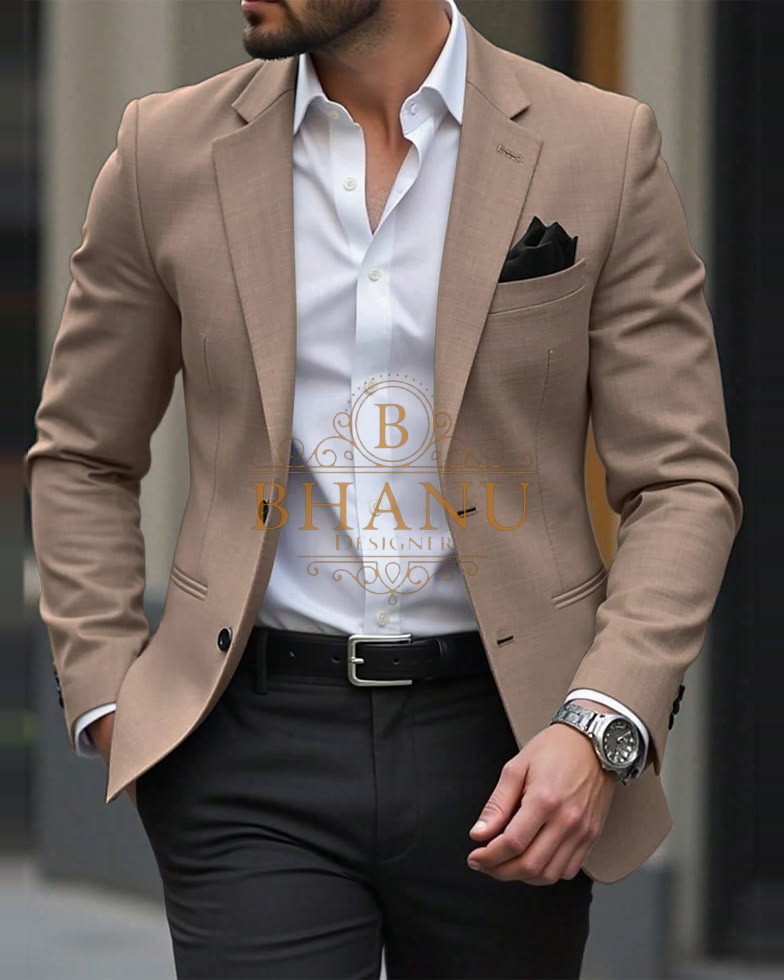 Plain Blazer - Beige