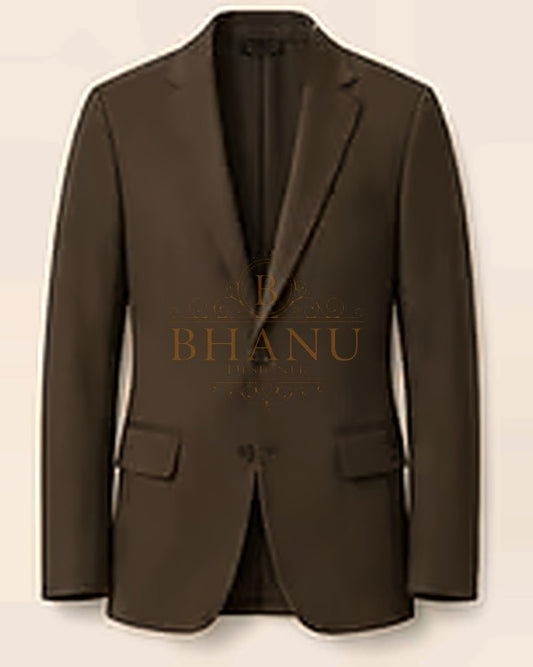 Plain Blazer - Brown