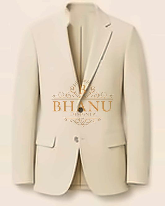 Plain Blazer - Cream