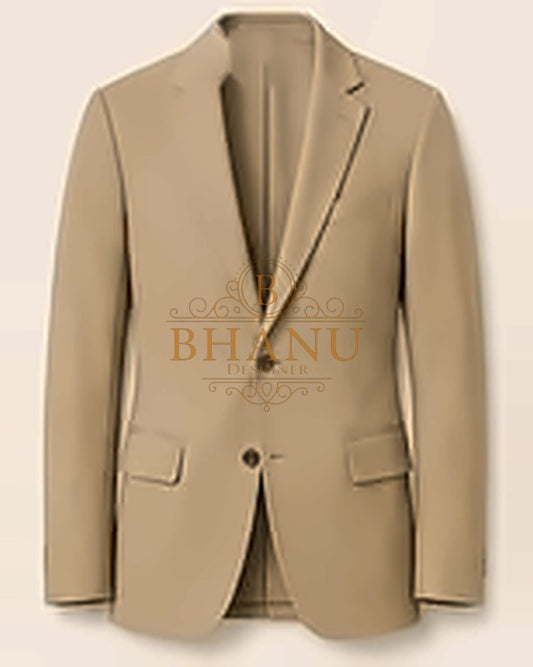 Plain Blazer - Khaki