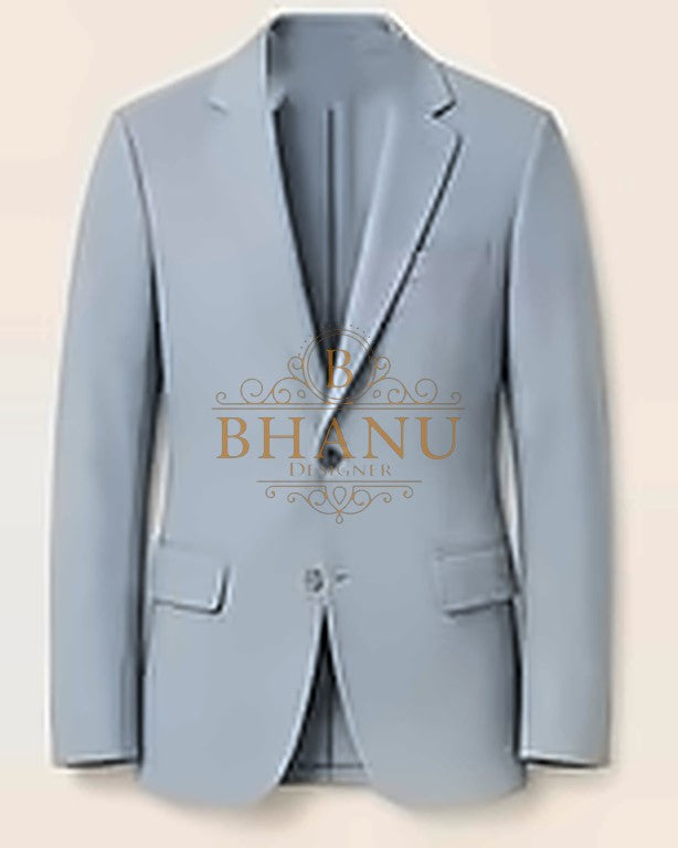 Plain Blazer - Light Blue