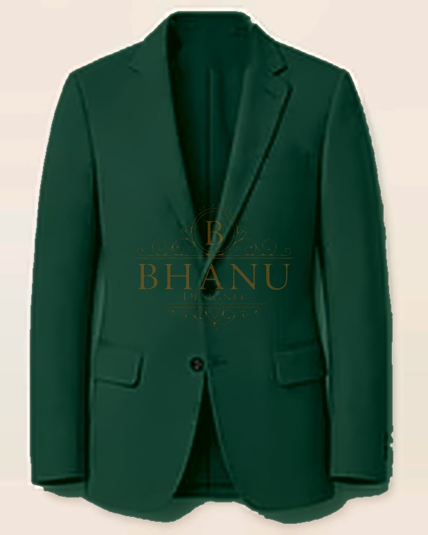 Plain Blazer - Bottle Green