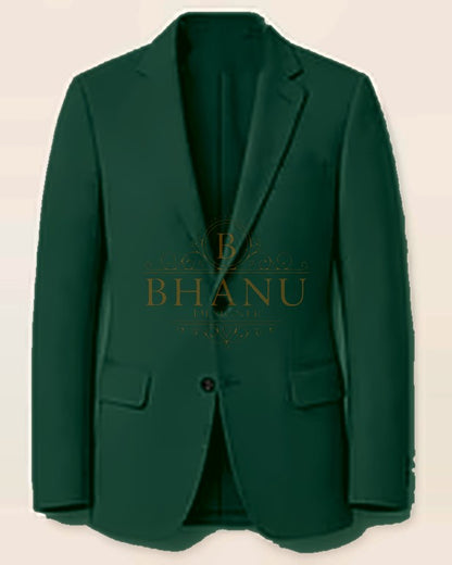 Plain Blazer - Bottle Green