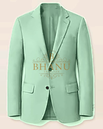 Plain Blazer - Mint Green