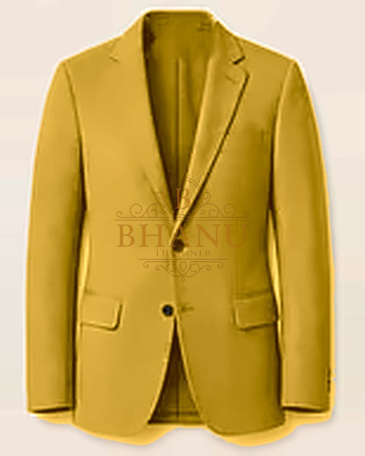 Plain Blazer - Mustard