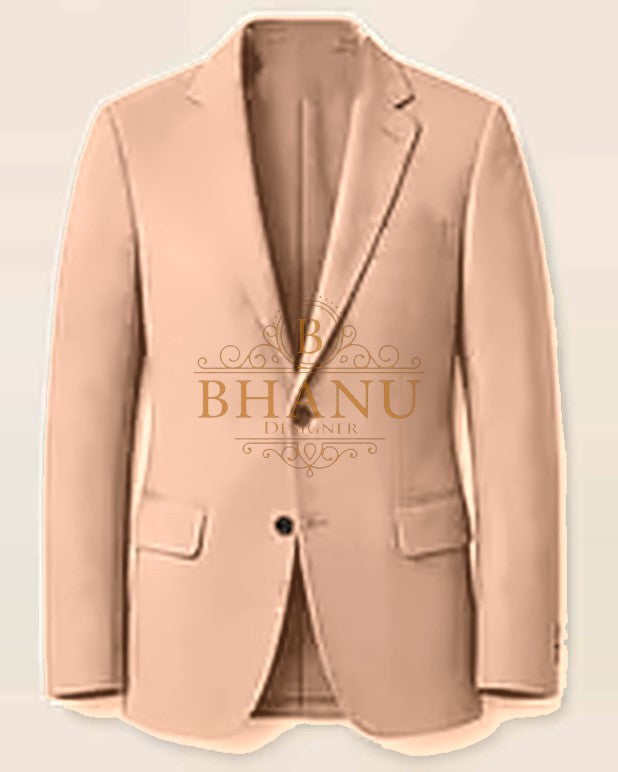 Plain Blazer - Peach
