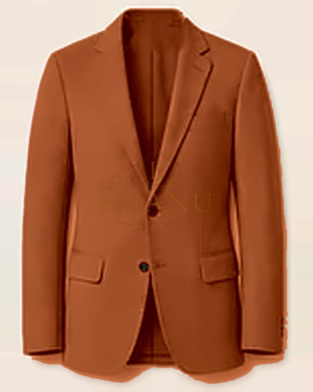 Plain Blazer - Rust