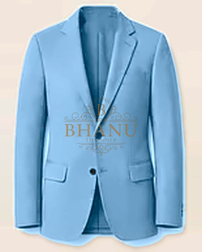 Plain Blazer - Sky Blue