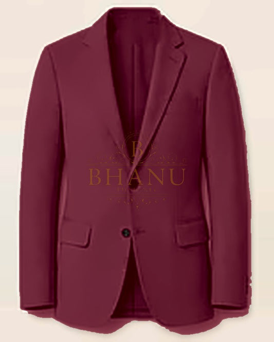 Plain Blazer - Wine