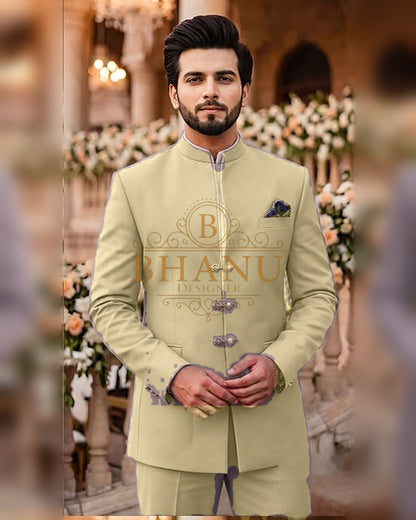 Plain Jodhpuri - Khaki