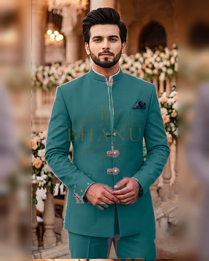 Plain Jodhpuri - Teal