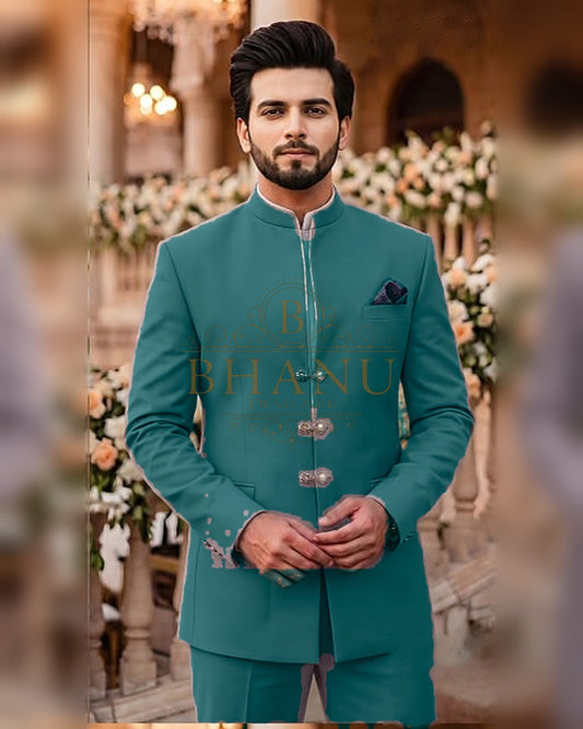 Plain Jodhpuri - Teal