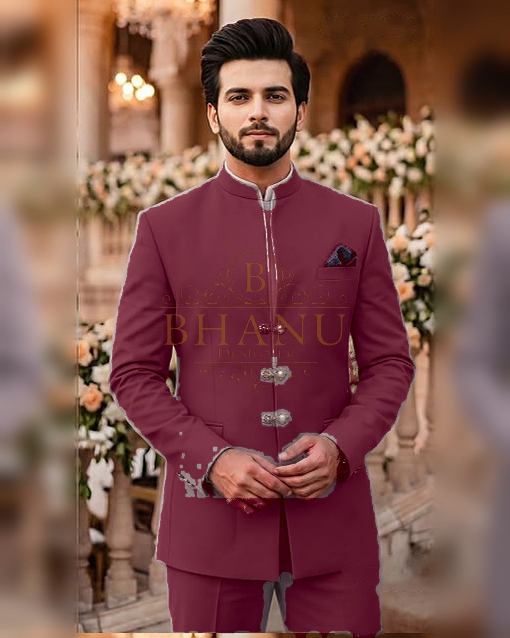 Plain Jodhpuri - Wine