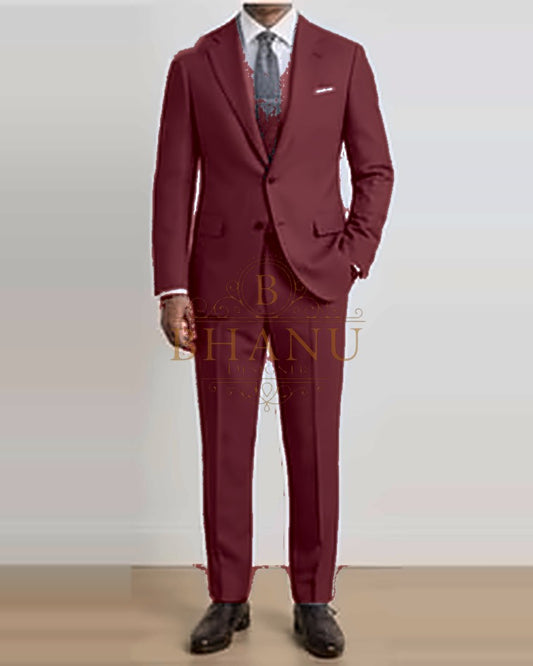 Two-Piece Suit - Burgundy