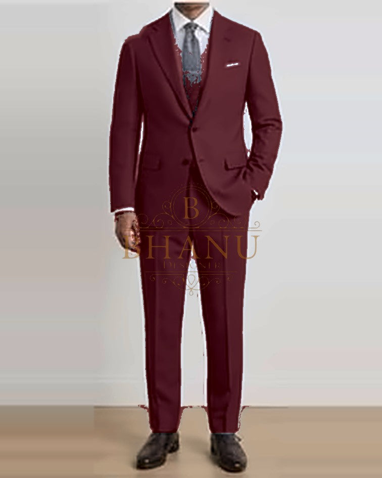 Two-Piece Suit - Maroon