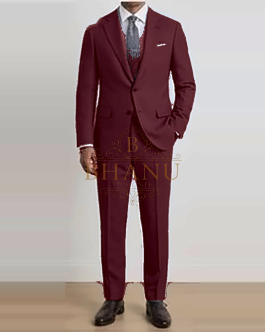 Two-Piece Suit - Maroon