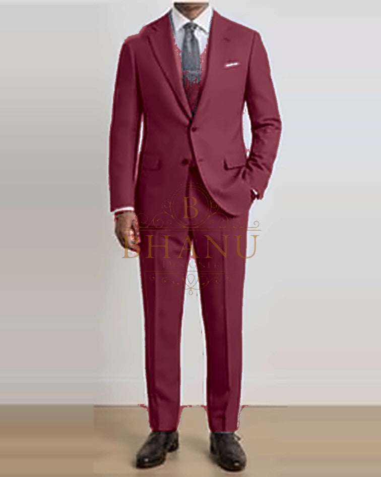 Two-Piece Suit - Wine