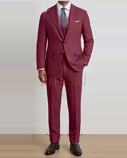 Two-Piece Suit - Wine