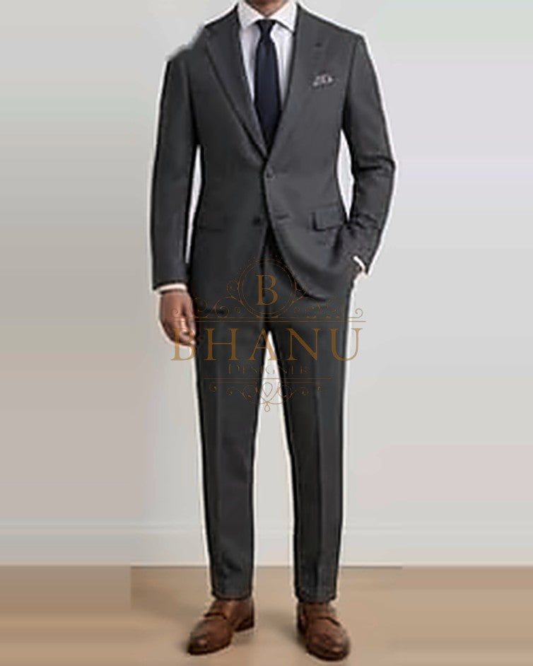 Two-Piece Suit - Charcoal Tweed