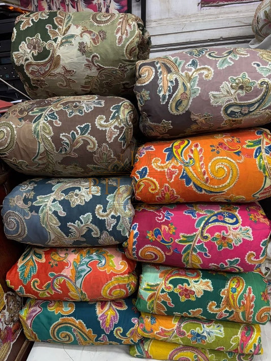 Paisley prints on the roll, several colourways - fabric by the metre