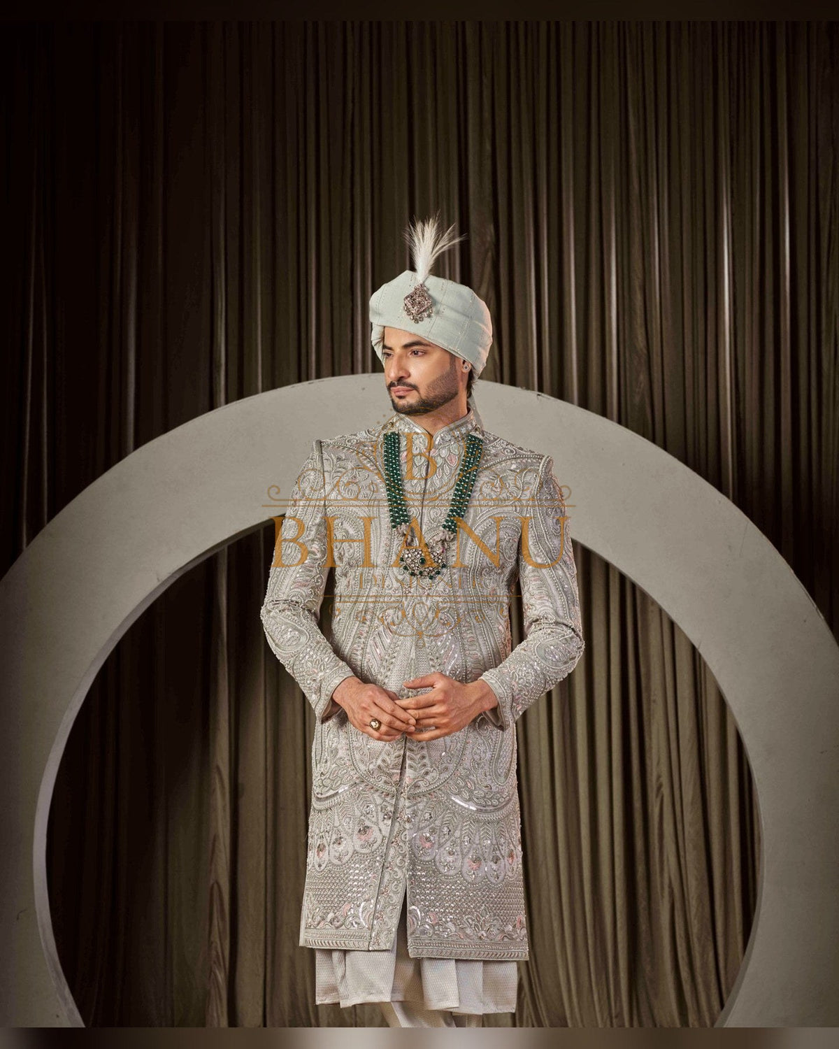 Sherwani with hand work