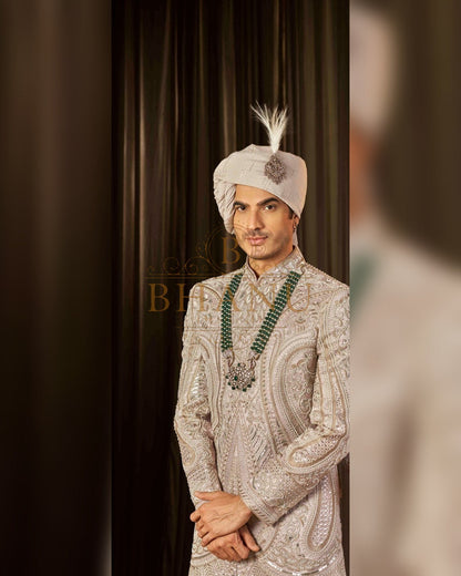 Sherwani with dense hand work
