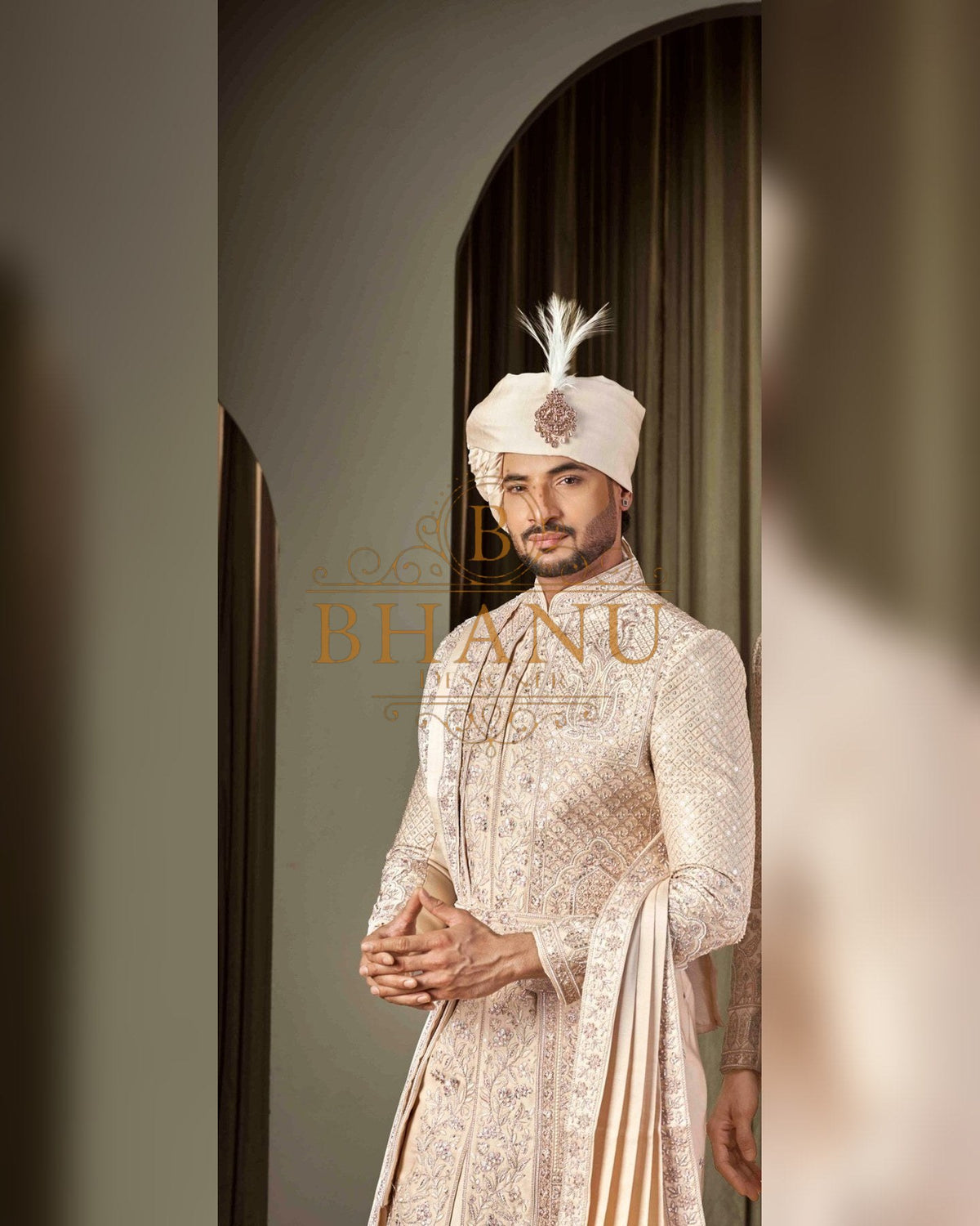 Sherwani with hand work