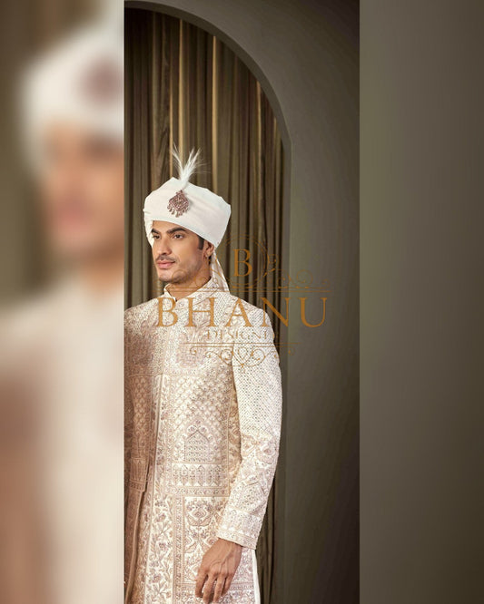 Sherwani with hand work
