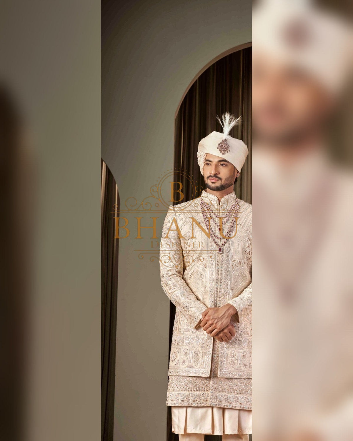 Sherwani with hand work