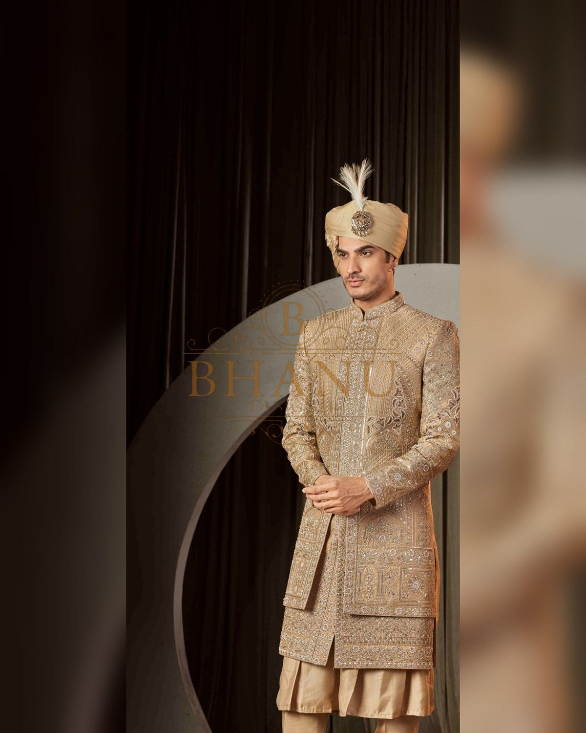 Sherwani with hand work