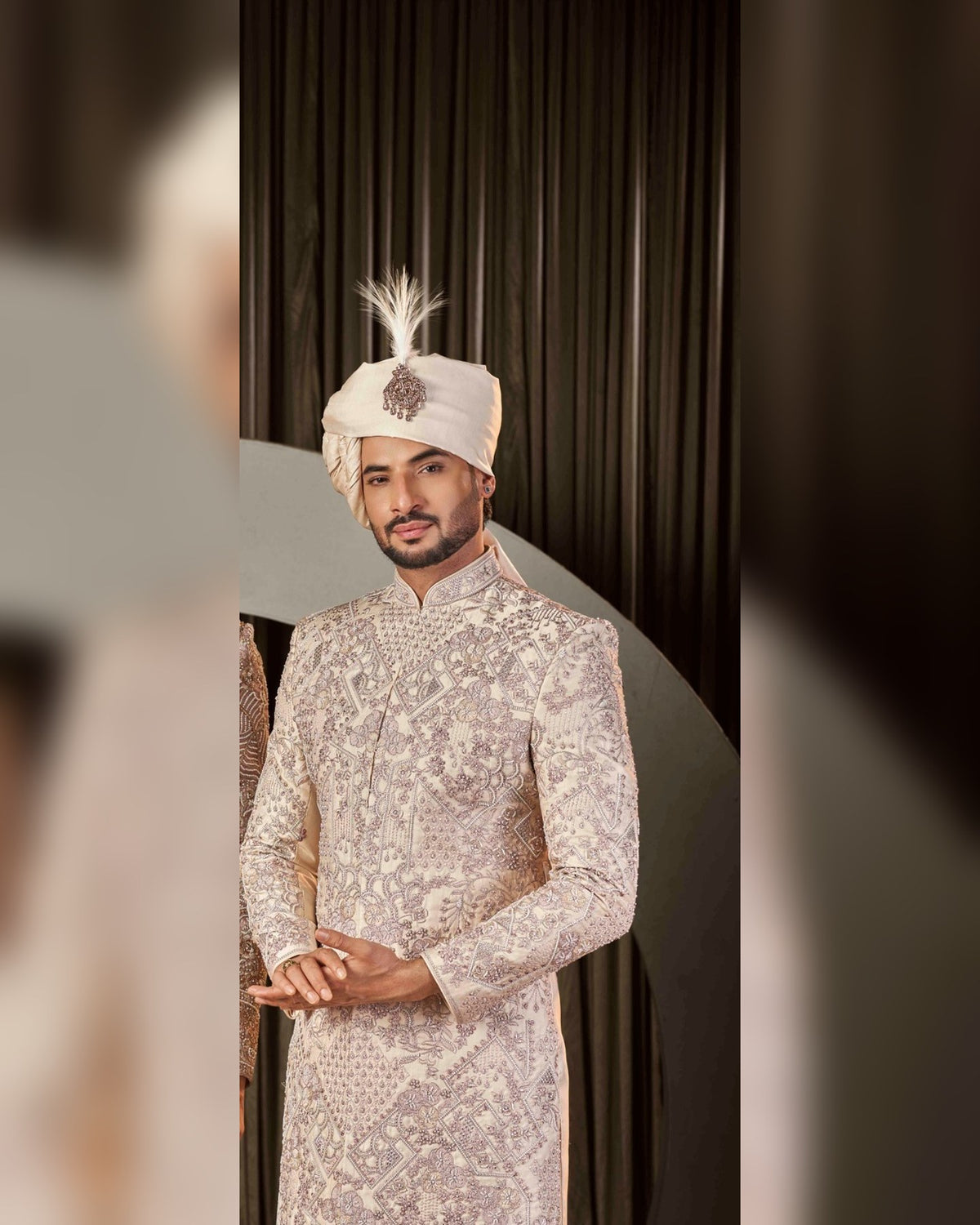 Sherwani with dense hand work