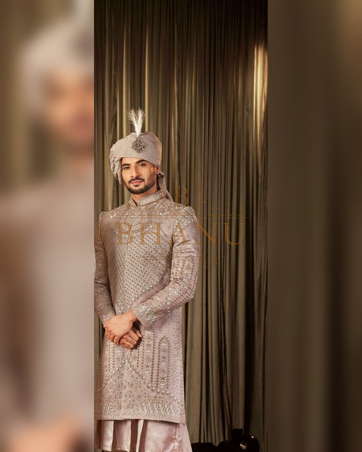 Sherwani with hand work